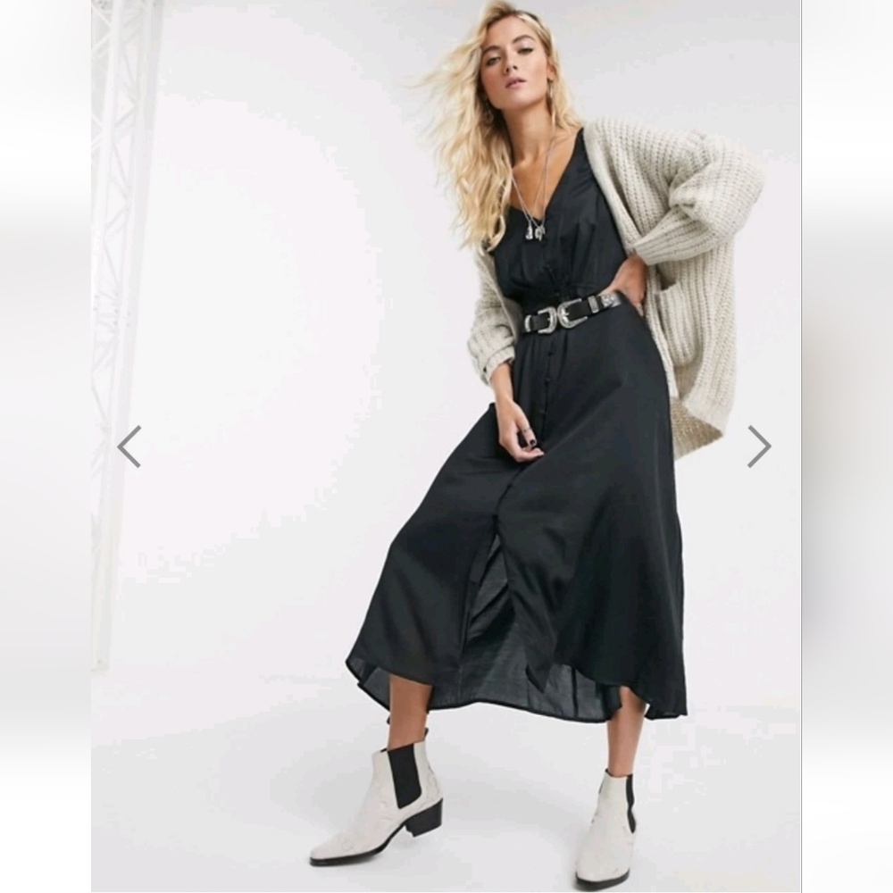 Free People Black Long Sleeve Dress